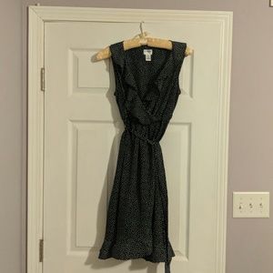 Motherhood Maternity wrap polkadot dress, small
